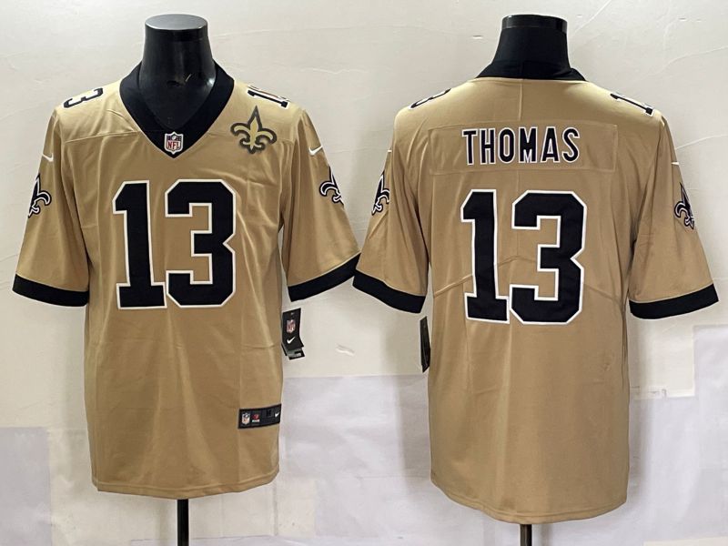 Men 2025 New Orleans Saints 13 Thomas Yellow Limited NFL Jersey style 04